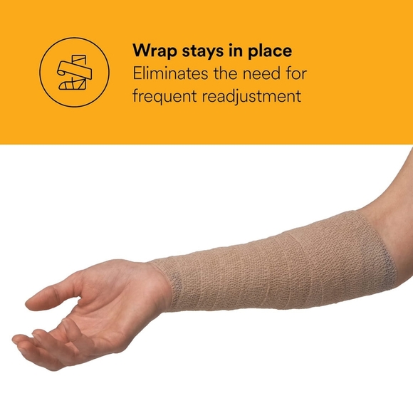 (4 For 10) Coban Cohesive Bandage Wrap | 3M 4 Inch | 5 Yard Standard Compression - Picture 4 of 6